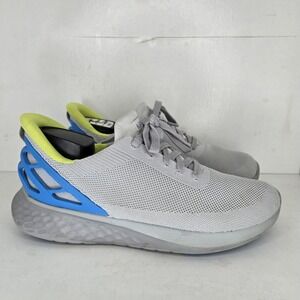 Kizik Athens Shoes Hands Free Sneakers Gray Blue Eco Knit Lace Up  Men's 10.5